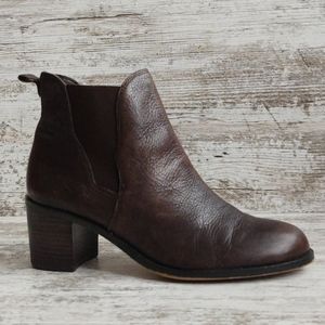 ⚄Sam Edelman Brwn Burnished Leather Boot